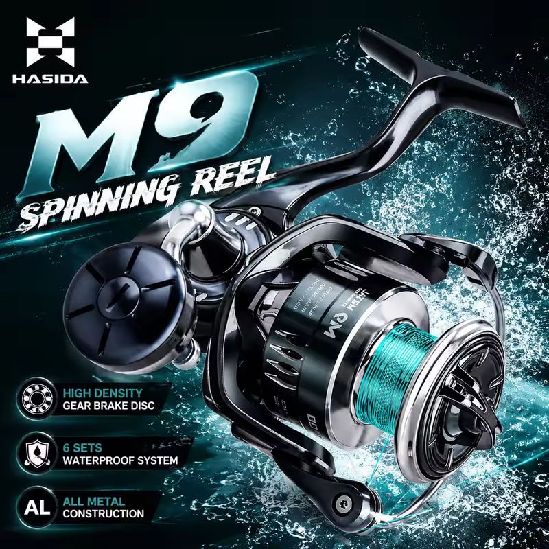 하시다 M9 스피닝 릴, 풀 메탈 소재, 염수 저항성, - Fishing Boat Steering Wheel 리뷰 및 가격