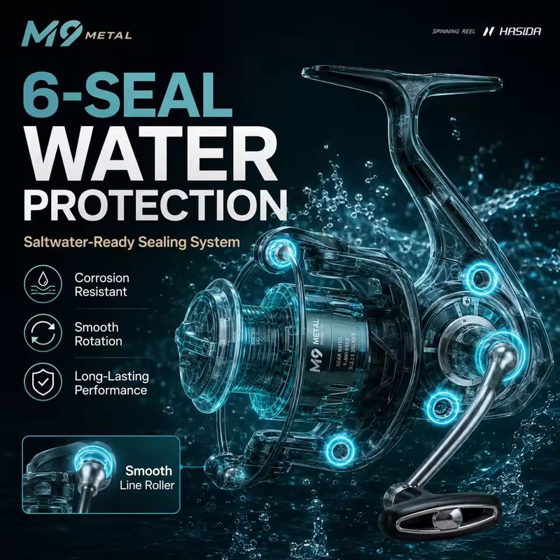 하시다 M9 스피닝 릴, 풀 메탈 소재, 염수 저항성, - Fishing Boat Steering Wheel 리뷰 및 가격