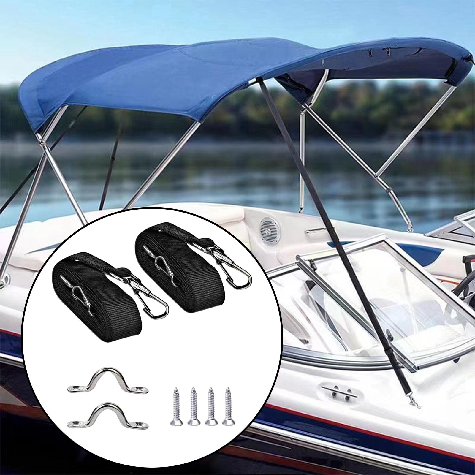 2개 조절 가능한 비미니 탑 스트랩 루프 후크가 있는  - Fishing Boat Steering Wheel 리뷰 및 가격